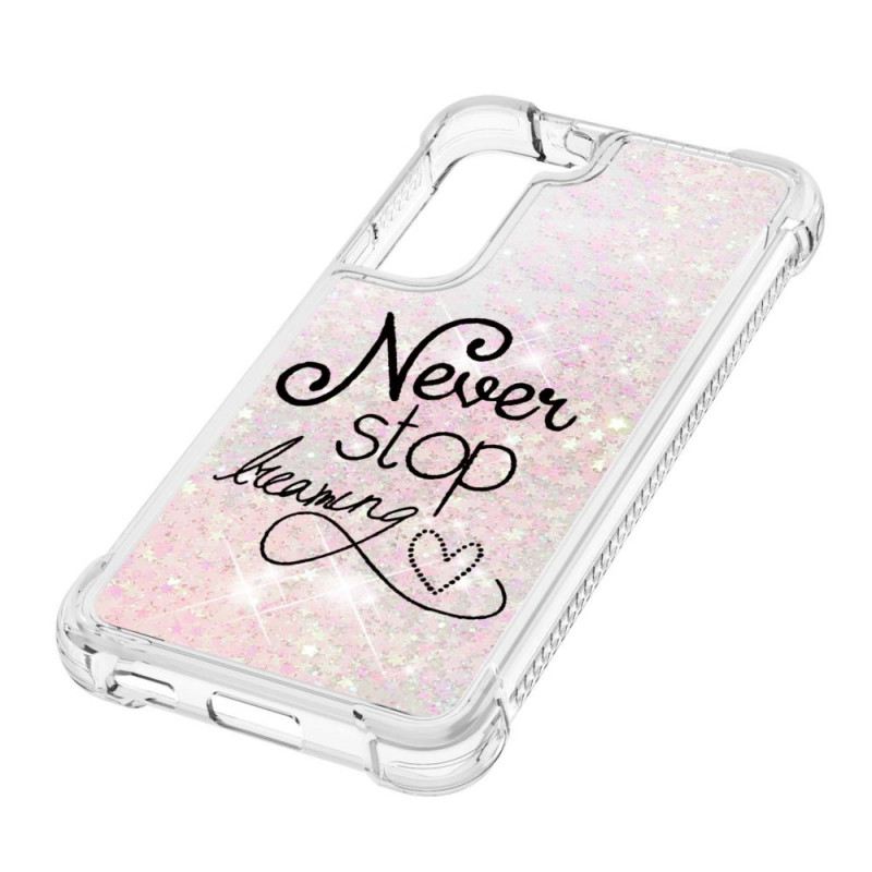 Maskica Samsung Galaxy S22 5G Never Stop Dreaming Glitter