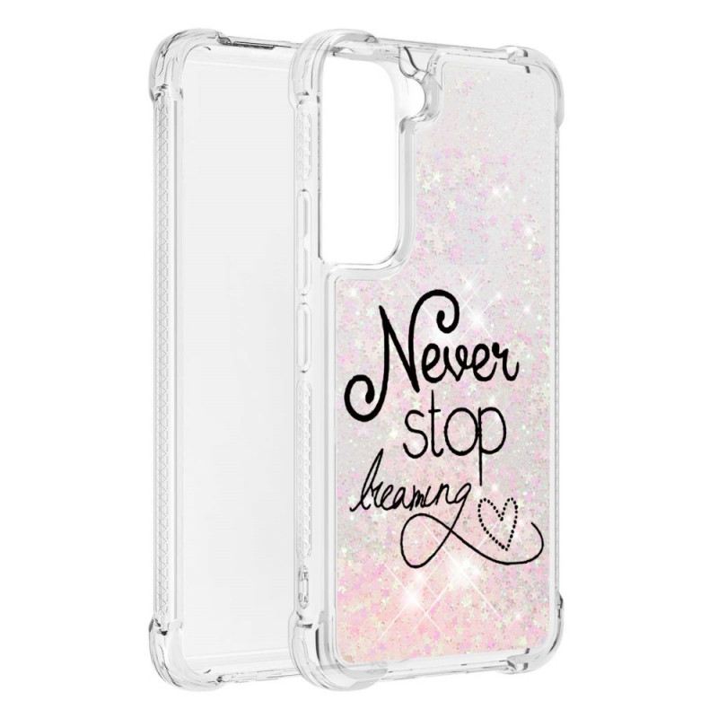 Maskica Samsung Galaxy S22 5G Never Stop Dreaming Glitter