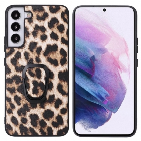 Maskica Samsung Galaxy S22 5G Prsten-potpora U Stilu Leoparda