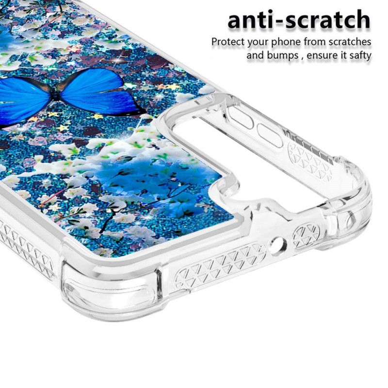 Maskica Samsung Galaxy S22 5G Svjetlucavi Plavi Leptiri