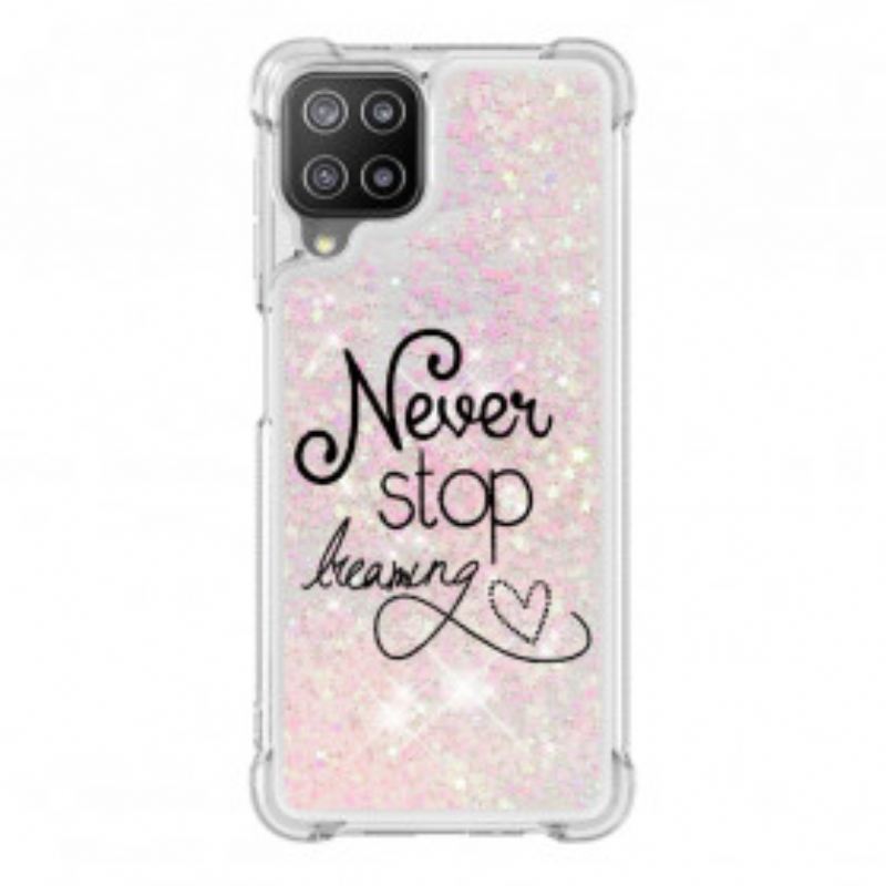 Maskica Samsung Galaxy A22 Never Stop Dreaming Glitter