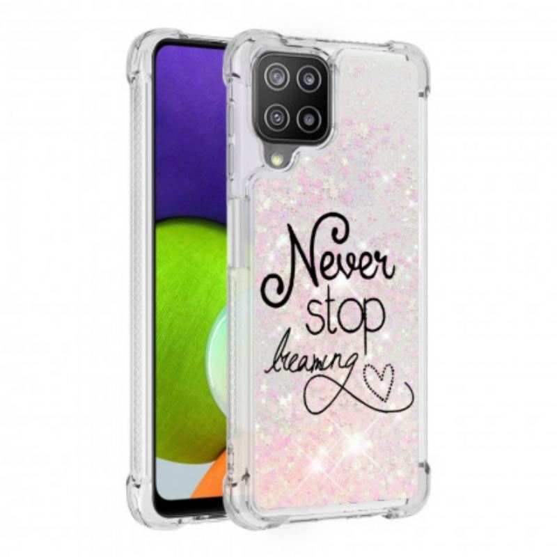 Maskica Samsung Galaxy A22 Never Stop Dreaming Glitter