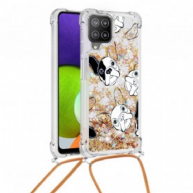 Maskica Samsung Galaxy A22 Psi Sa Šljokicama