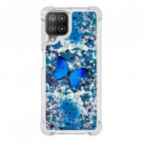 Maskica Samsung Galaxy A22 Svjetlucavi Plavi Leptiri