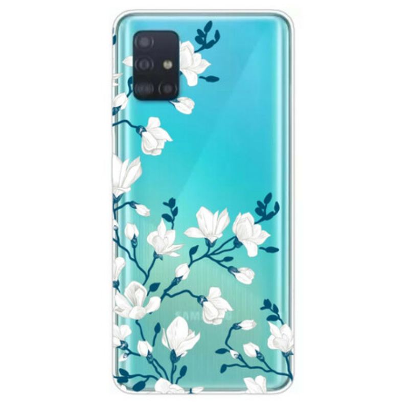 Maskica Samsung Galaxy A71 Bijelo Cvijeće