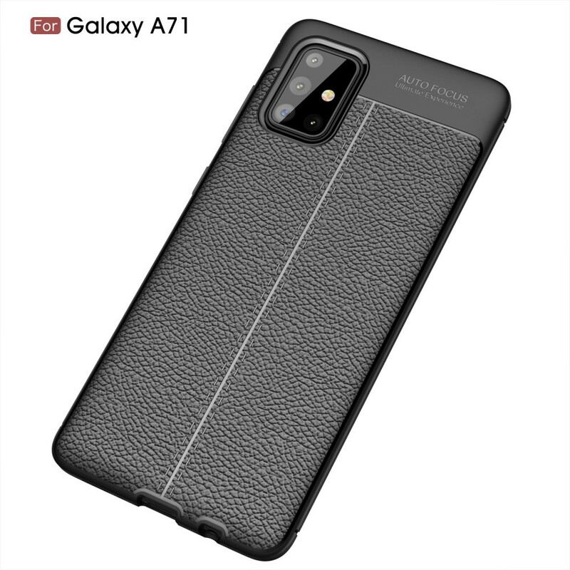 Maskica Samsung Galaxy A71 Efekt Dvostruke Linije Litchi Kože