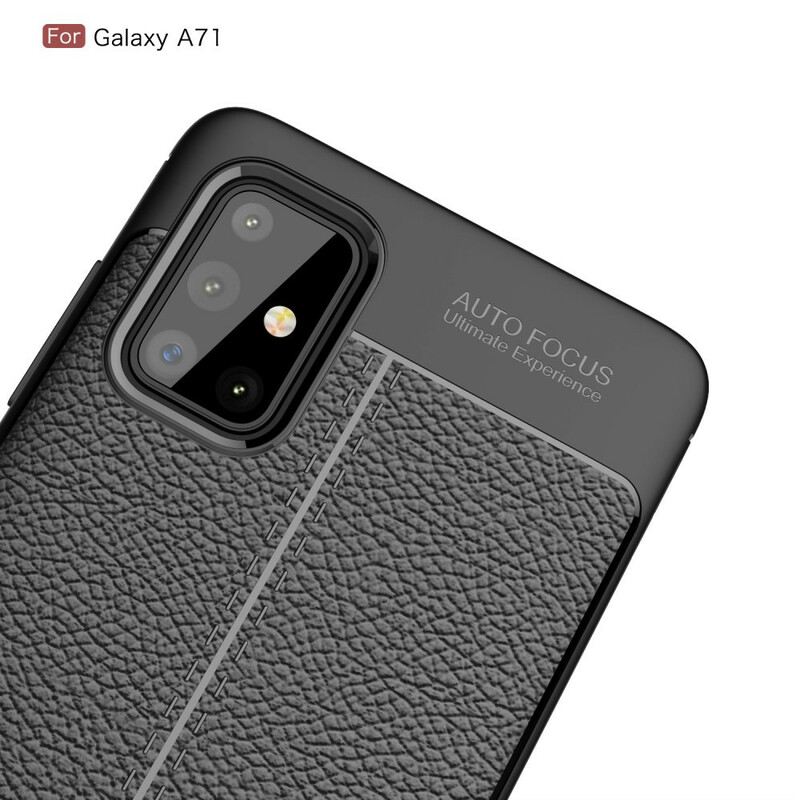 Maskica Samsung Galaxy A71 Efekt Dvostruke Linije Litchi Kože