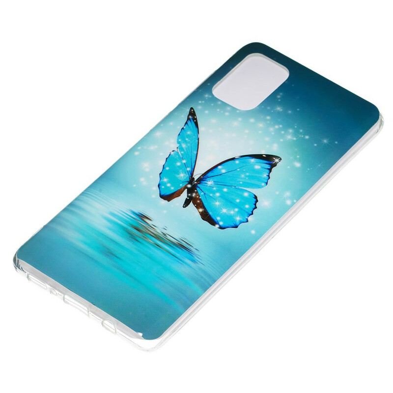 Maskica Samsung Galaxy A71 Fluorescentni Plavi Leptir