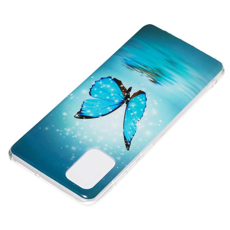 Maskica Samsung Galaxy A71 Fluorescentni Plavi Leptir