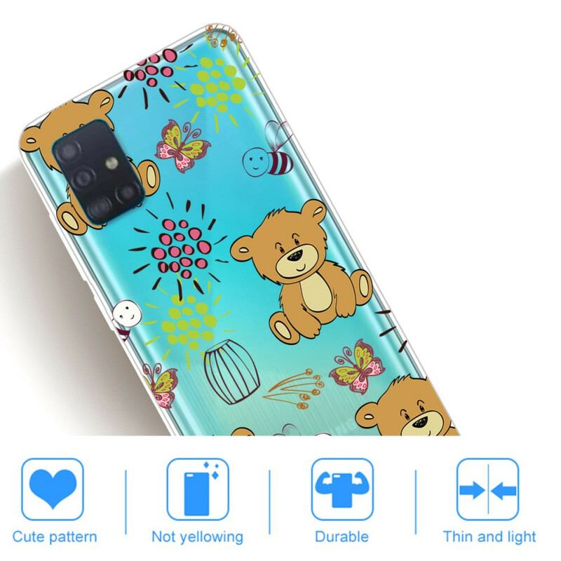 Maskica Samsung Galaxy A71 Teddy Bears Top