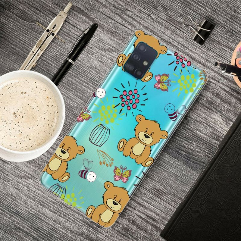 Maskica Samsung Galaxy A71 Teddy Bears Top