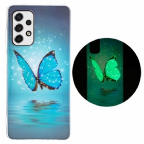 Maskica Samsung Galaxy A53 5G Fluorescentni Plavi Leptir