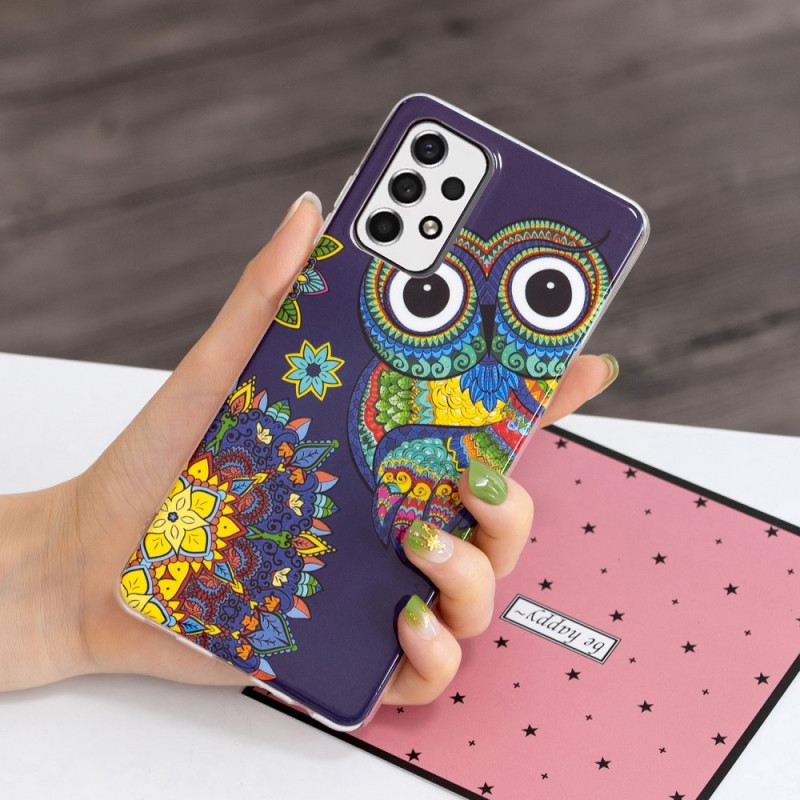 Maskica Samsung Galaxy A53 5G Mandala Fluorescentne Sove