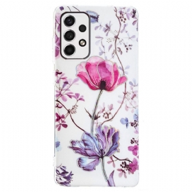 Maskica Samsung Galaxy A53 5G Mramorirano Cvijeće