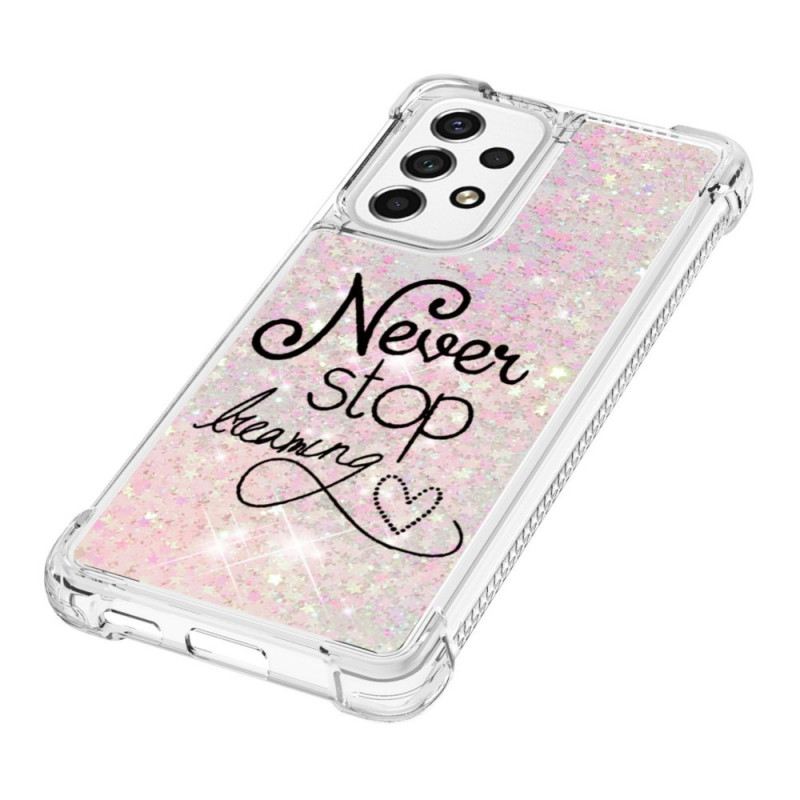 Maskica Samsung Galaxy A53 5G Never Stop Dreaming Glitter