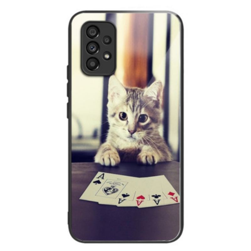 Maskica Samsung Galaxy A53 5G Poker Cat Kaljeno Staklo