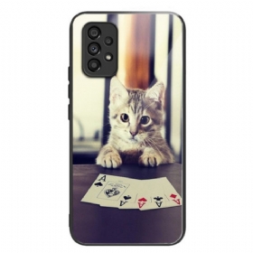 Maskica Samsung Galaxy A53 5G Poker Cat Kaljeno Staklo