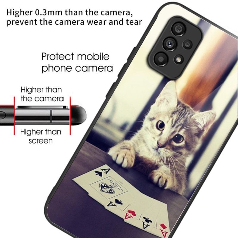 Maskica Samsung Galaxy A53 5G Poker Cat Kaljeno Staklo