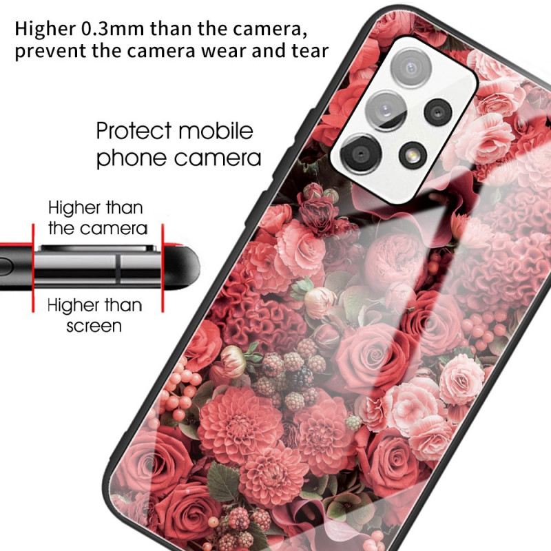 Maskica Samsung Galaxy A53 5G Rose Flowers Kaljeno Staklo