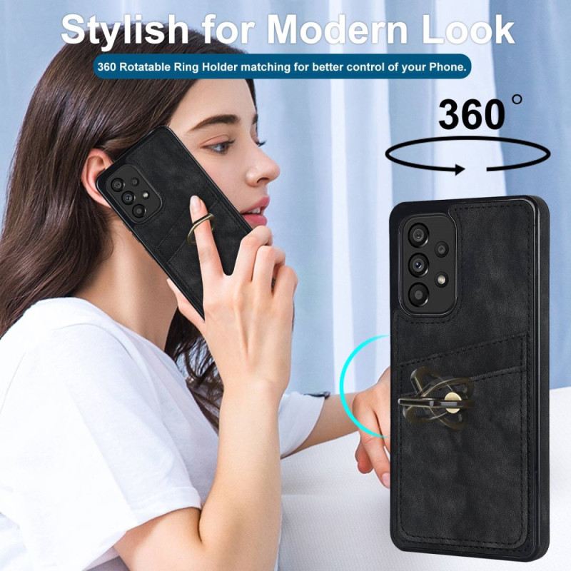 Maskica Samsung Galaxy A53 5G Vintage Nosač Za Prsten I Držač Za Kartice