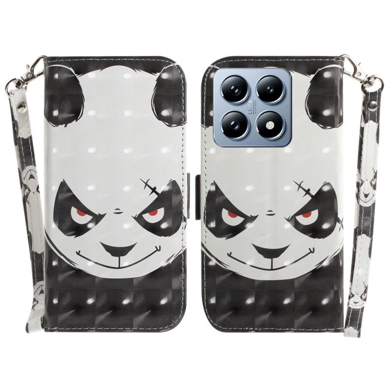 Flip Futrola Xiaomi 14t Pro Maskice Za Mobitele Ljuta Panda S Remenom