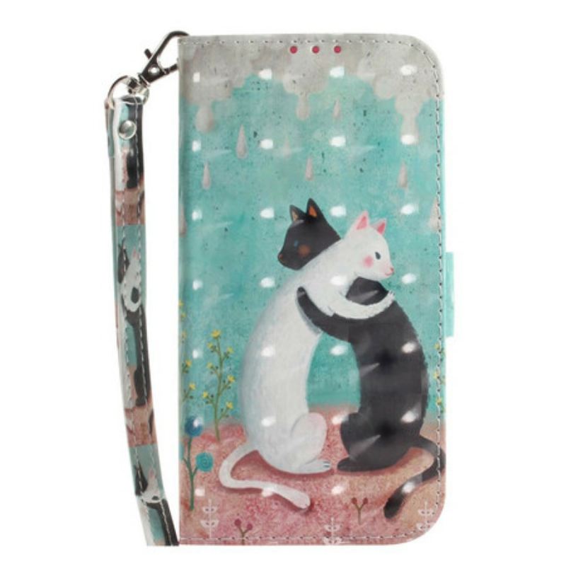 Flip Futrola Samsung Galaxy S21 FE Strappy Cat Friends