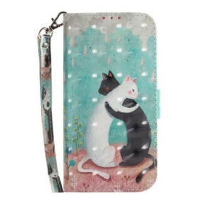 Flip Futrola Samsung Galaxy S21 FE Strappy Cat Friends