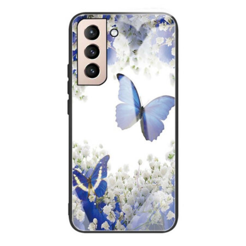 Maskica Samsung Galaxy S21 FE Butterflies Design Kaljeno Staklo