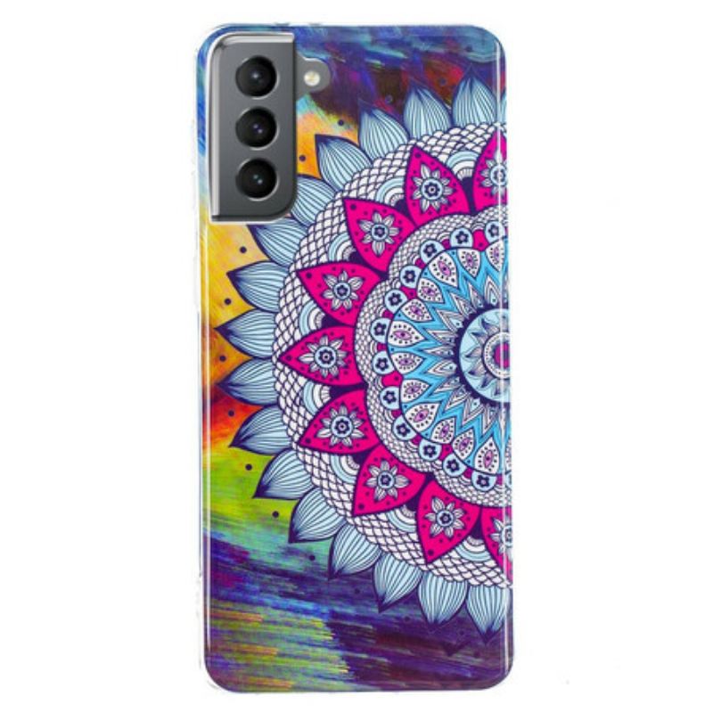 Maskica Samsung Galaxy S21 FE Fluorescentna Šarena Mandala