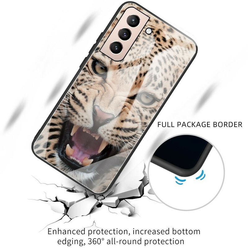 Maskica Samsung Galaxy S21 FE Leopard Kaljeno Staklo