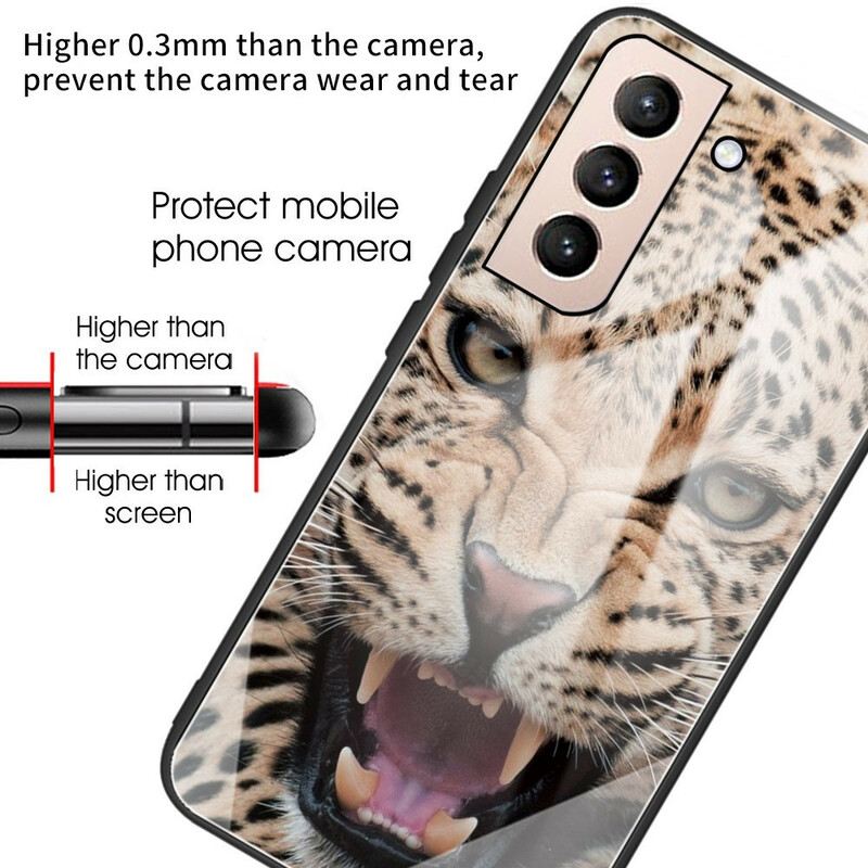 Maskica Samsung Galaxy S21 FE Leopard Kaljeno Staklo