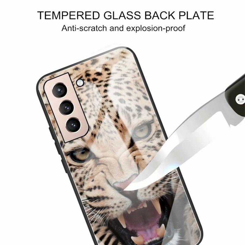 Maskica Samsung Galaxy S21 FE Leopard Kaljeno Staklo