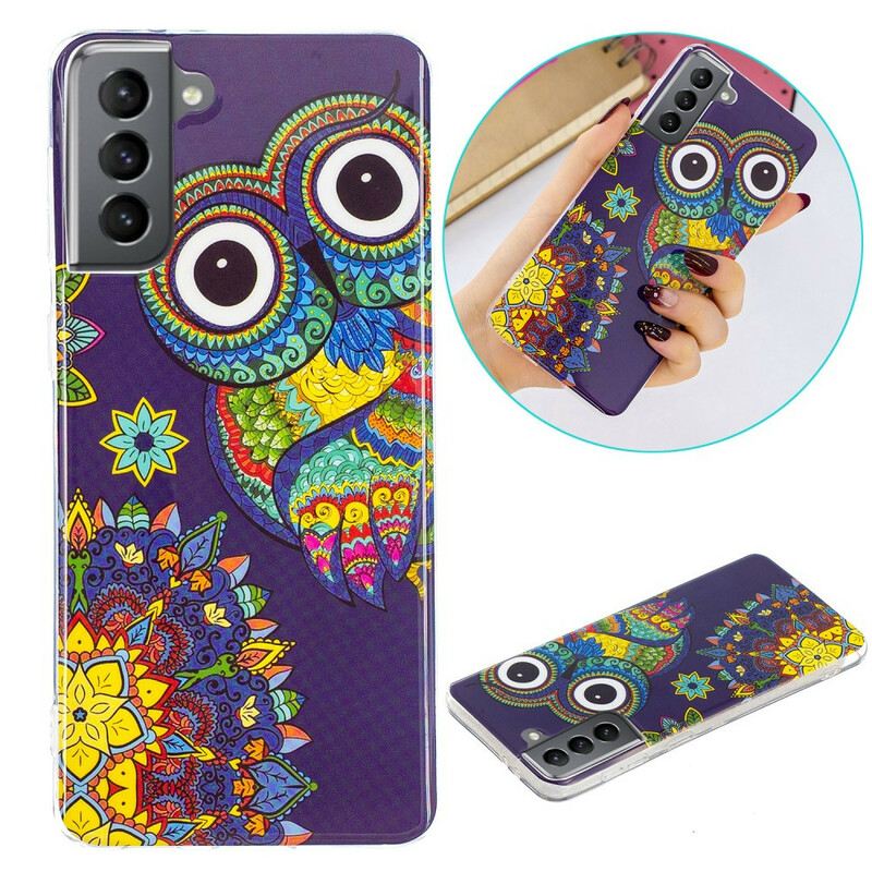 Maskica Samsung Galaxy S21 FE Mandala Fluorescentne Sove