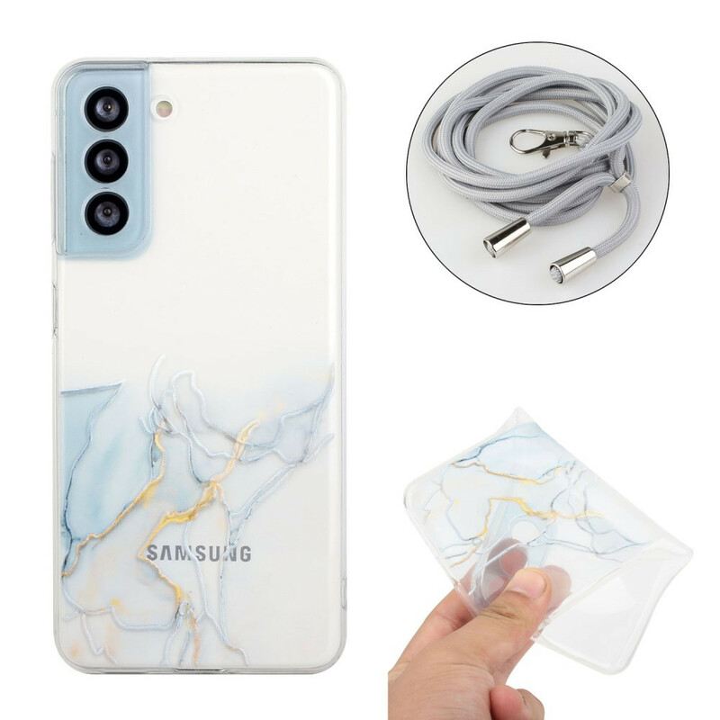 Maskica Samsung Galaxy S21 FE S Mramornim Kabelom