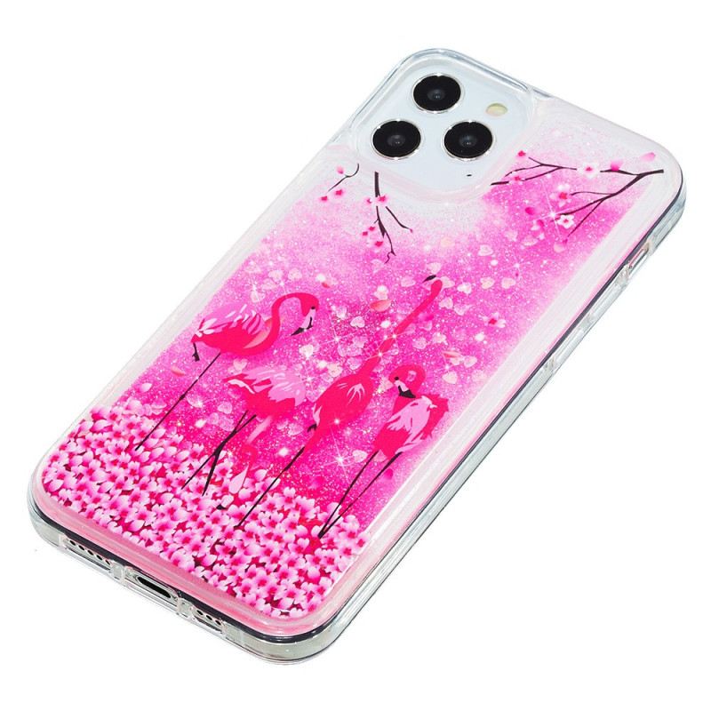 Maskica iPhone 15 Pro Max Flamingo Glitter