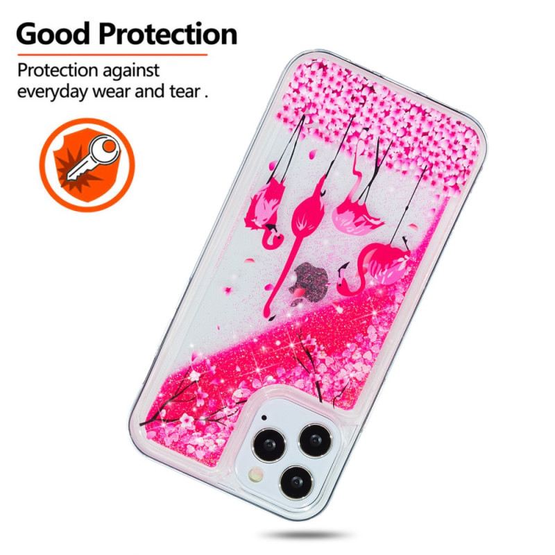 Maskica iPhone 15 Pro Max Flamingo Glitter