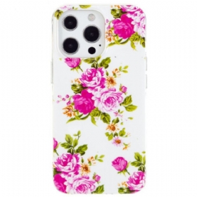 Maskica iPhone 15 Pro Max Fluorescentno Cvijeće