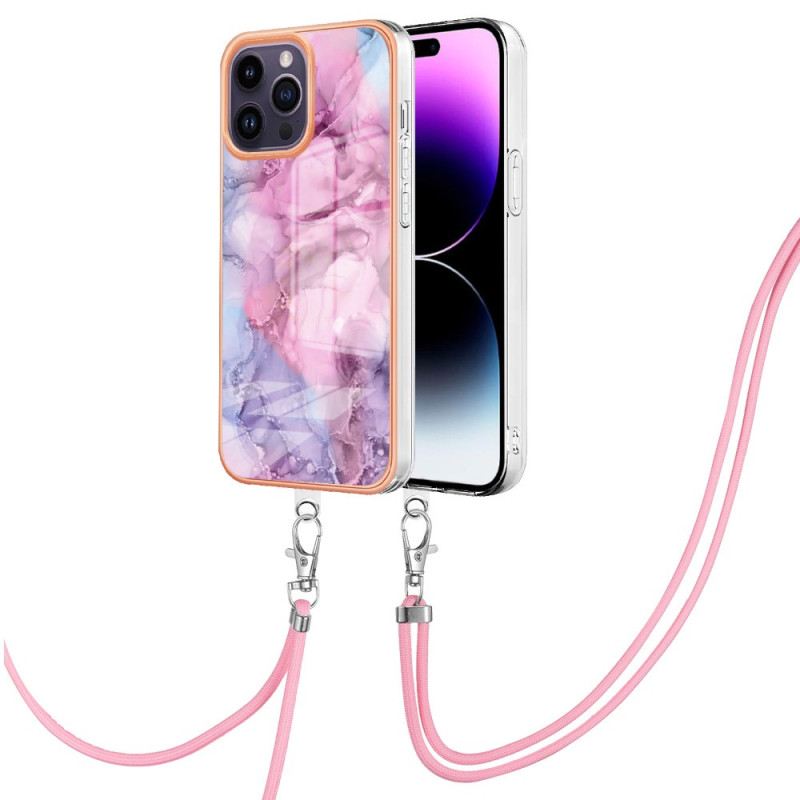 Maskica iPhone 15 Pro Max Kabel U Stilu Mramora