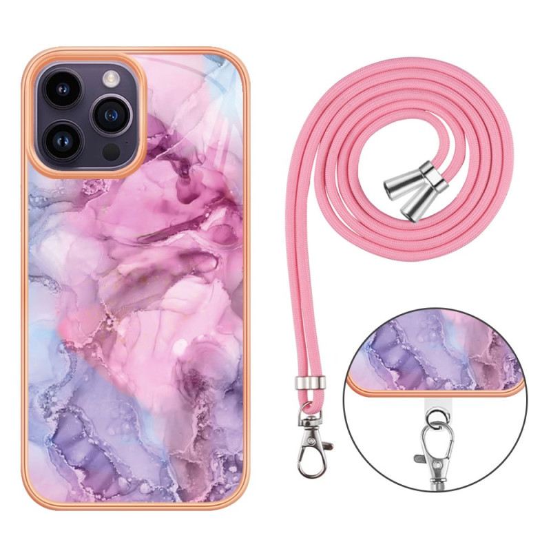 Maskica iPhone 15 Pro Max Kabel U Stilu Mramora