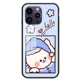 Maskica iPhone 15 Pro Max Kaljeno Staklo Blue Cat