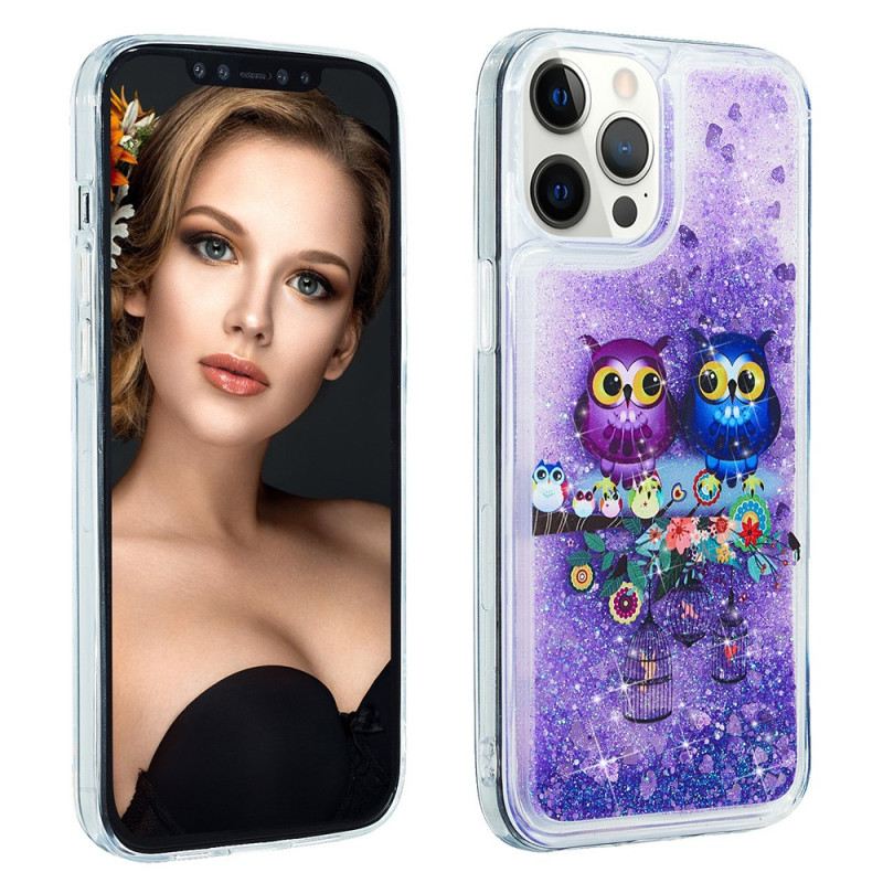 Maskica iPhone 15 Pro Max Svjetlucavi Par Sova