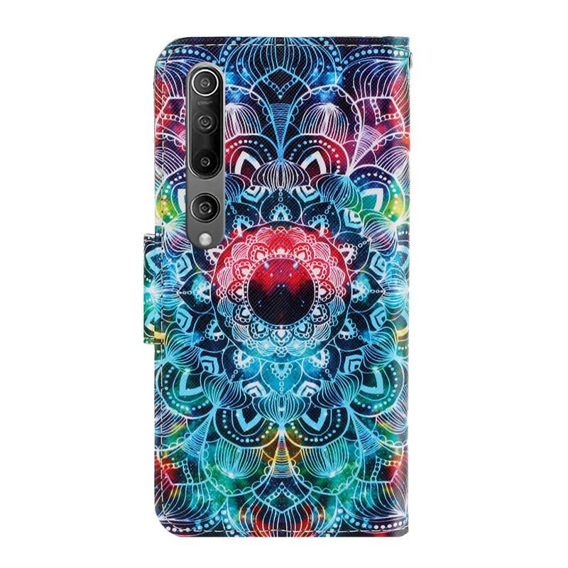 Kožna Futrola Xiaomi Mi 10 / 10 Pro Upadljiva Mandala S Remenom