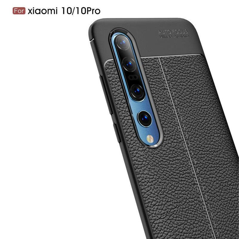 Maskica Xiaomi Mi 10 / 10 Pro Efekt Dvostruke Linije Litchi Kože