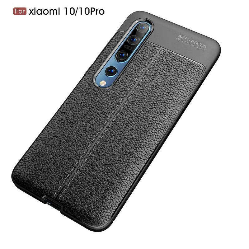 Maskica Xiaomi Mi 10 / 10 Pro Efekt Dvostruke Linije Litchi Kože