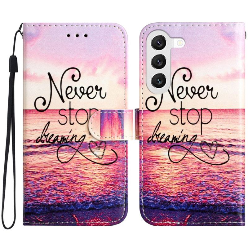 Flip Futrola Samsung Galaxy S24 5g Maskice Za Mobitele Midnight Never Stop Dreaming With Strap