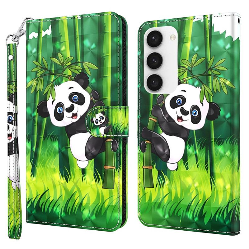 Kožna Futrola Samsung Galaxy S24 5g Panda Od Bambusa S Remenom