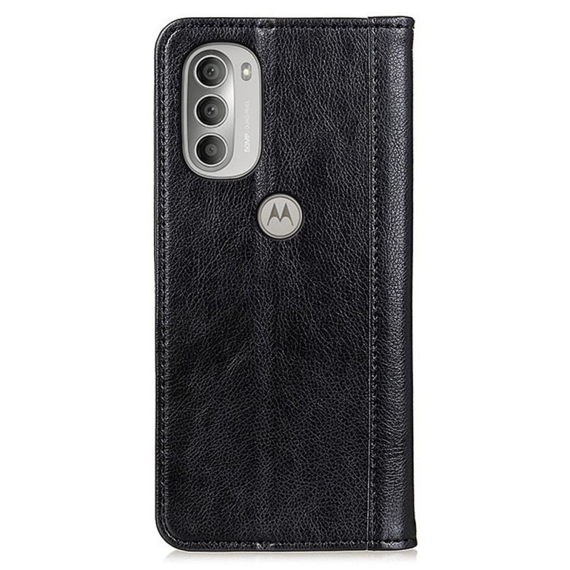 Flip Futrola Moto G51 5G Kožna Futrola Elegance Split Litchi Koža