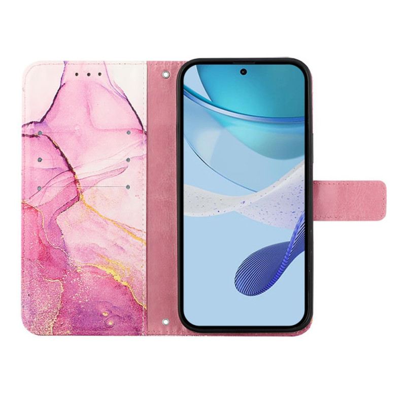 Kožna Futrola Za Samsung Galaxy Z Fold 6 Mramorna Naramenica