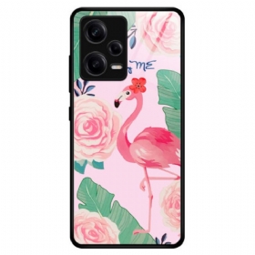 Maskica Xiaomi Redmi Note 12 Pro Flamingo Kaljeno Staklo