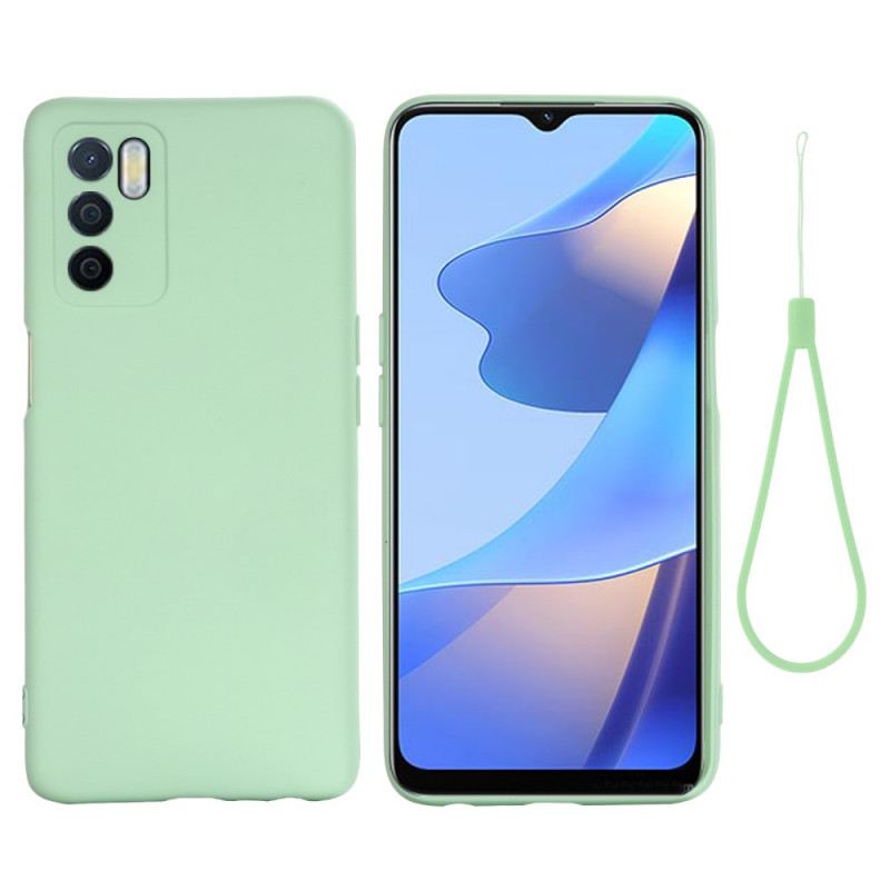 Maskica Oppo A16 / A16s Tekući Silikon S Uzicom